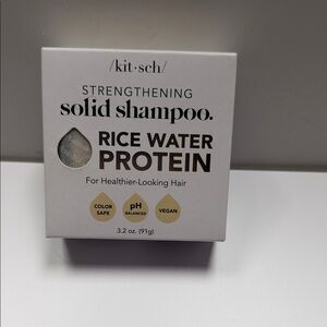 Kitsch Rice Water Protein Solid Shampoo - White & Gold Accents